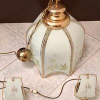 2 LUMI+LAMPADARIO IN VETRO. FUORIGROTTA.