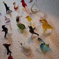 24 miniature in vetro Murano lavorazione a lume.