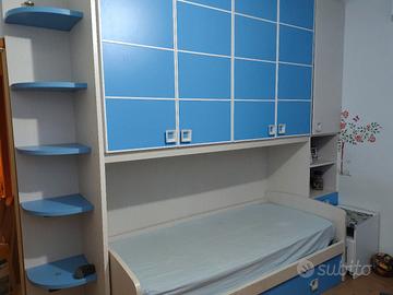 letto bambino / ragazzo con armadio a ponte