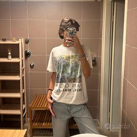 T shirt abercrombie panna taglia L