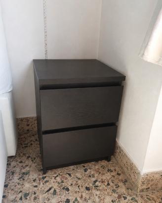 Comodini neri effetto legno – coppia