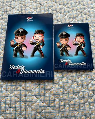 5 quaderni e 5 quadernoni a quadretti Carabinieri