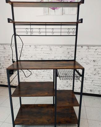 Scaffale cucina multiuso con presa elettrica 