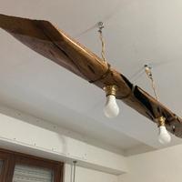 Lampadario a sospensione in ginepro lavorato