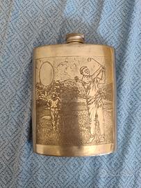 Fiaschetta vintage in metallo sheffield England