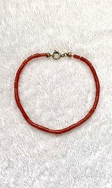 Bracciale Corallo Rosso Naturale Vintage Boho