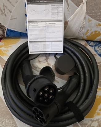 Cavo Ricarica Auto Elettrica Volex 22kW Tipo 2