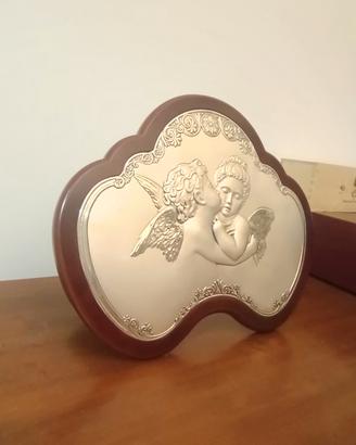 Quadro decorativo in lamina di argento 925