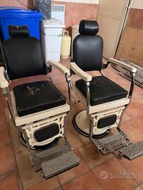 Coppia Poltrone Barbiere Vintage G. Scuderi Catani
