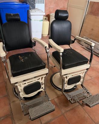 Coppia Poltrone Barbiere Vintage G. Scuderi Catani
