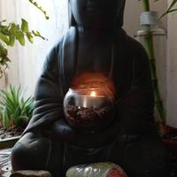 Statua Buddha Portacandela/Vaso