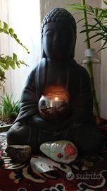 Statua Buddha Portacandela/Vaso