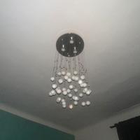 Lampadario grappoli di cristalli di vetro