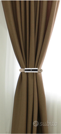 4 ganci magnetici per tende - colore cachi