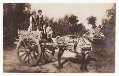 Cartolina mini di Taormina.6 - Carretto Siciliano