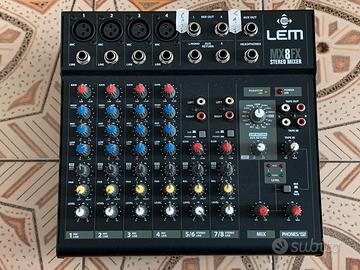 Mixer LEM MX8FX Stereo Mixer GENERALMUSIC 8 canali