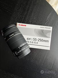 obbiettivo Canon EF-S 55-250 f/4-5.6 is +Paraluce