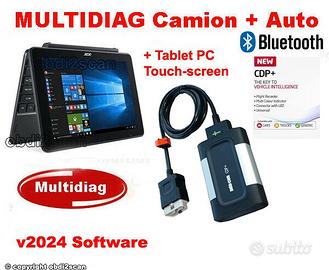 Diagnosi Auto Professionale Multimarca 2024 Tablet