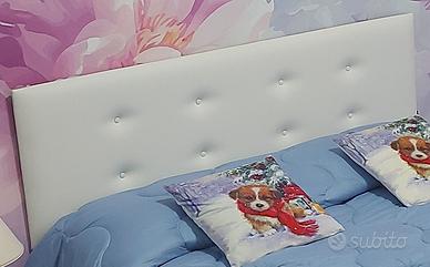 TESTIERA DHOME bianca imbottita in similpellemarca