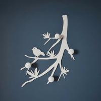 Attaccapanni di Design "Albero con Uccellino" 