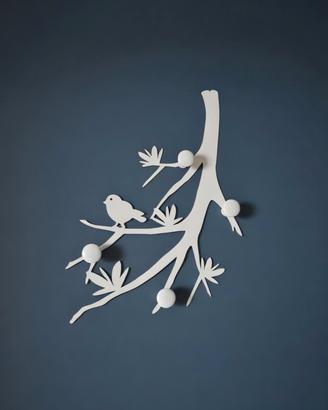 Attaccapanni di Design "Albero con Uccellino" 