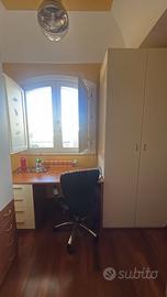 Cameretta completa con armadio, scrivania e casset