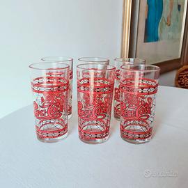 Set 6 bicchieri vintage Pepsi-Cola pubblicitari