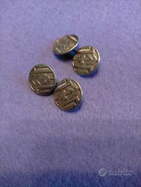 GEMELLI DA POLSO IN METALLO ARGENTATO ANNI 30