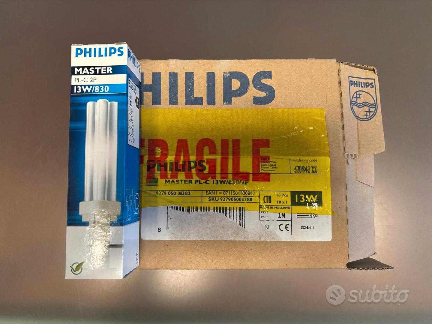 Lampade Neon Philips Master PL-C 2P 13W 830 - 10pz - Arredamento e ...