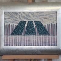 SPACE AGE ART quadro firmato e datato sul retro 