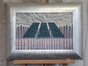 SPACE AGE ART quadro firmato e datato sul retro 