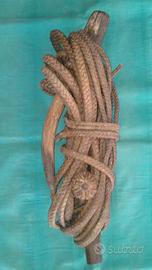 Corda di cuoio intrecciata antica anni '40