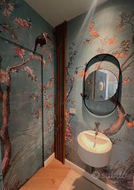 Posatore di carta da Parati