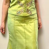 Completo donna cerimoni vestito elegante L bustino