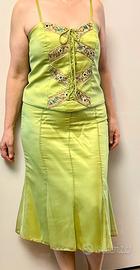 Completo donna cerimoni vestito elegante L bustino