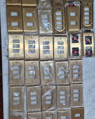 33 placche vintage ottone massiccio vimar