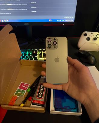 Kit vetro posteriore iphone 16 pro max