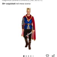 Vestito carnevale principe re biancaneve