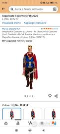 Vestito carnevale principe re biancaneve