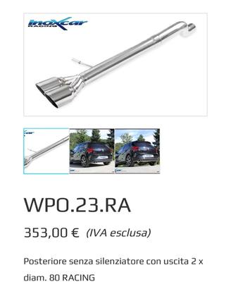 Terminale diretto inoxcar per polo gti aw1