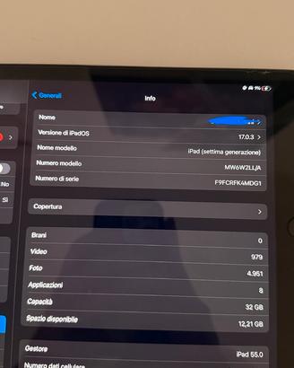 iPad 10.2 settima generazione 32gb