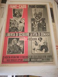 manifesto poster pubblicitario aiuti america Itali
