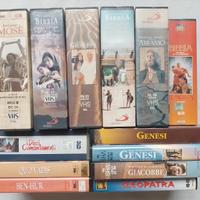 VHS films originali, titoli vari religiosi e stori