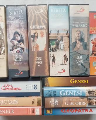 VHS films originali, titoli vari religiosi e stori