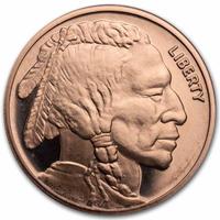 Indian Head Buffalo moneta 1 oncia Rame