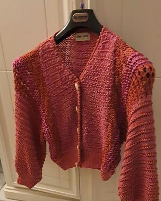 cardigan primaverile rosa