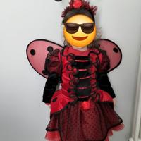 vestito carnevale bimba 3 anni "COCCINELLA"
