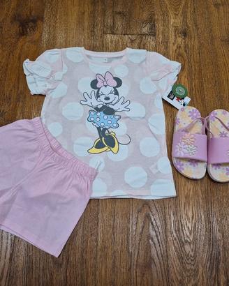 Pigiama Minnie Mouse + ciabatte