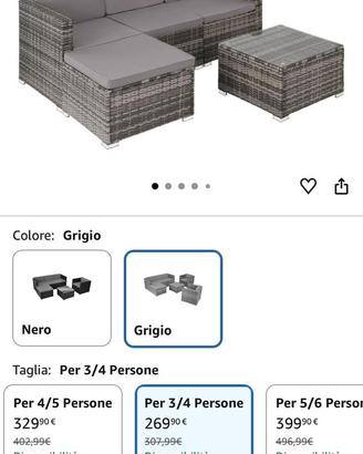 Set divano da esterno