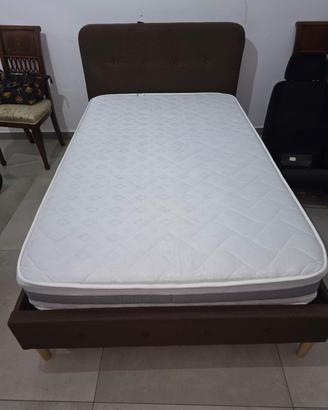 letto una piazza e mezza con materasso da 22 cm
